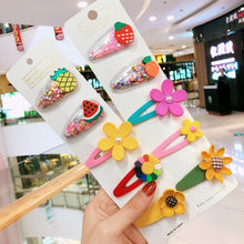 Load image into Gallery viewer, 10/15 Pcs/Set Girls Cute Cartoon Animals Fruit 5 cm Hairpins Children Lovely Hair Clips Barrettes Headband Kids Hair Accessories