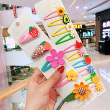 Load image into Gallery viewer, 10/15 Pcs/Set Girls Cute Cartoon Animals Fruit 5 cm Hairpins Children Lovely Hair Clips Barrettes Headband Kids Hair Accessories