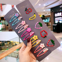 Load image into Gallery viewer, 10/15 Pcs/Set Girls Cute Cartoon Animals Fruit 5 cm Hairpins Children Lovely Hair Clips Barrettes Headband Kids Hair Accessories
