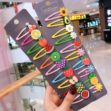 Load image into Gallery viewer, 10/15 Pcs/Set Girls Cute Cartoon Animals Fruit 5 cm Hairpins Children Lovely Hair Clips Barrettes Headband Kids Hair Accessories