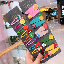 Load image into Gallery viewer, 10/15 Pcs/Set Girls Cute Cartoon Animals Fruit 5 cm Hairpins Children Lovely Hair Clips Barrettes Headband Kids Hair Accessories