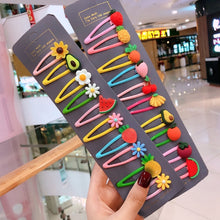 Load image into Gallery viewer, 10/15 Pcs/Set Girls Cute Cartoon Animals Fruit 5 cm Hairpins Children Lovely Hair Clips Barrettes Headband Kids Hair Accessories