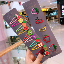 Load image into Gallery viewer, 10/15 Pcs/Set Girls Cute Cartoon Animals Fruit 5 cm Hairpins Children Lovely Hair Clips Barrettes Headband Kids Hair Accessories