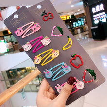 Load image into Gallery viewer, 10/15 Pcs/Set Girls Cute Cartoon Animals Fruit 5 cm Hairpins Children Lovely Hair Clips Barrettes Headband Kids Hair Accessories