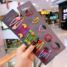 Load image into Gallery viewer, 10/15 Pcs/Set Girls Cute Cartoon Animals Fruit 5 cm Hairpins Children Lovely Hair Clips Barrettes Headband Kids Hair Accessories