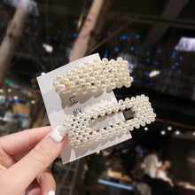 Load image into Gallery viewer, 3/4/5pcs/Set Women/ Girls Elegant Full Pearls Geometric Hair Clips Sweet Hair Ornament Hairpin Barrette Headband Hair Accessories