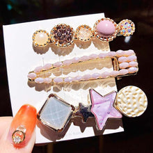 Load image into Gallery viewer, 3/4/5pcs/Set Women/ Girls Elegant Full Pearls Geometric Hair Clips Sweet Hair Ornament Hairpin Barrette Headband Hair Accessories