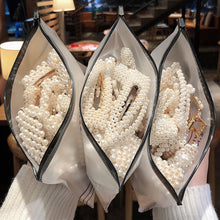 Load image into Gallery viewer, 3/4/5pcs/Set Women/ Girls Elegant Full Pearls Geometric Hair Clips Sweet Hair Ornament Hairpin Barrette Headband Hair Accessories