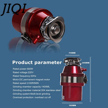 Load image into Gallery viewer, 560W Kitchen food garbage processor disposal crusher food waste disposer Stainless steel Grinder material kitchen sink appliance