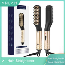 Load image into Gallery viewer, Electric Hair Straightener. Durable heated ceramic Electric com/brush for men and women