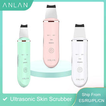 Load image into Gallery viewer, ANLAN Ultrasonic Skin Scrubber Deep Face Cleaning Machine Peeling Shovel Facial Pore Cleaner Face Skin Scrubber Lift Machine