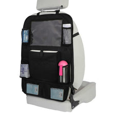 Load image into Gallery viewer, Car Backseat Organizer with Touch Screen Tablet Holder + 9 Storage Pockets Kick Mats Car Seat Back Protectors Great Travel 2 PCS