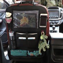 Load image into Gallery viewer, Car Backseat Organizer with Touch Screen Tablet Holder + 9 Storage Pockets Kick Mats Car Seat Back Protectors Great Travel 2 PCS