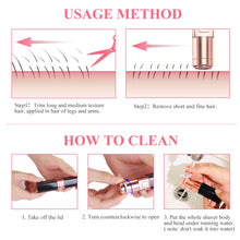 Load image into Gallery viewer, Electric Painless Hair Removal for women, Upper Lip, Cheeks and face Hair Remover Bikini Shaver Lipstick Style