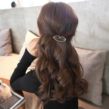 Load image into Gallery viewer, Fashion Metal Leaf Hair Clip Barrettes Hairpin Barrette Hair Claws Women Girls Trend Charm Moon Round Triangle