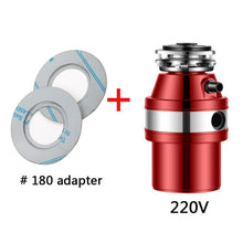 Load image into Gallery viewer, JIQI Food Waste Disposer 370W Food Residue Garbage Processor Sewer Rubbish Disposal Crusher Grinder Kitchen Sink Appliance