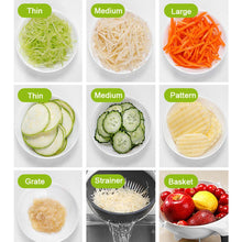 Load image into Gallery viewer, Multifunctional Vegetable Slicer Household Shredder Chip Grater Chopper Kitchen Tools Gadgets Vegetable Cutter Draining Basket