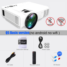 Load image into Gallery viewer, POWERFUL Mini Projector 2600 Lumens 800*600dpi Support 720P LED. runs Android Wireless Sync Display For smart Phones