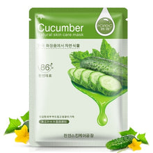 Load image into Gallery viewer, Six Fruit and Plant Facial Mask with Moisturizing Oil-control . Blueberry Cucumber Pomegranate Fruit Aloe Sheet Mask Face Mask
