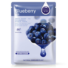 Load image into Gallery viewer, Six Fruit and Plant Facial Mask with Moisturizing Oil-control . Blueberry Cucumber Pomegranate Fruit Aloe Sheet Mask Face Mask