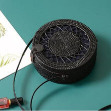 Load image into Gallery viewer, Woven Rattan Bag Round Straw Shoulder Bag Small Beach HandBags Women Summer Hollow Handmade Messenger Crossbody Bags