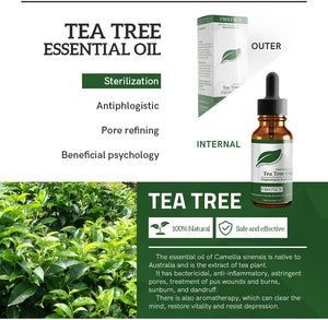 100% Natural Tea Tree Essential Oil Anti-wrinkle Extract Acne Removal Scars Marks Treatment Essential Oil for Any Skin CareTSLM1