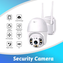 Load image into Gallery viewer, 1080P PTZ IP Camera Wifi Outdoor Speed Dome , Wireless Wifi Security Camera with Pan Tilt mode 8X Digital Zoom 4MP Network CCTV Surveillance
