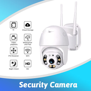 1080P PTZ IP Camera Wifi Outdoor Speed Dome , Wireless Wifi Security Camera with Pan Tilt mode 8X Digital Zoom 4MP Network CCTV Surveillance