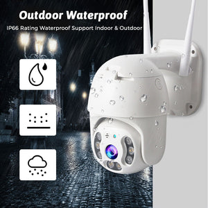 1080P PTZ IP Camera Wifi Outdoor Speed Dome , Wireless Wifi Security Camera with Pan Tilt mode 8X Digital Zoom 4MP Network CCTV Surveillance