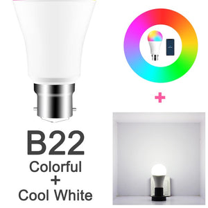 15W WiFi Smart Light Bulb Works with Alexa/Google Home 85-265V RGB+White Dimmable Timer Function Magic Bulb