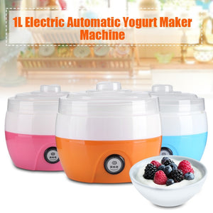 1L Yogurt Maker 15W 220V 50Hz Electric Automatic Yogurt Maker Machine Plastic Liner Yoghurt DIY Tool Kitchen Appliances