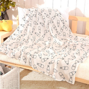 1Pc 100% Cotton Baby muslin blankets,  Soft Newborn Blankets for Bath