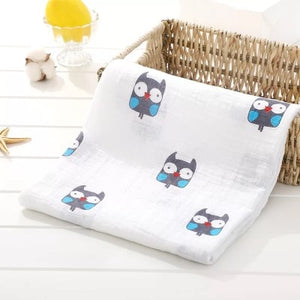 1Pc 100% Cotton Baby muslin blankets,  Soft Newborn Blankets for Bath