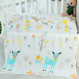 1Pc 100% Cotton Baby muslin blankets,  Soft Newborn Blankets for Bath