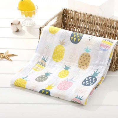 1Pc 100% Cotton Baby muslin blankets,  Soft Newborn Blankets for Bath