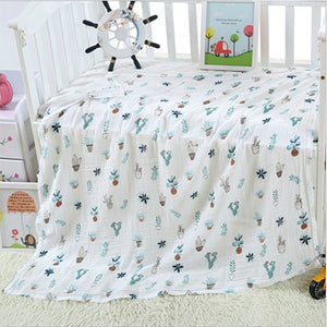 1Pc 100% Cotton Baby muslin blankets,  Soft Newborn Blankets for Bath