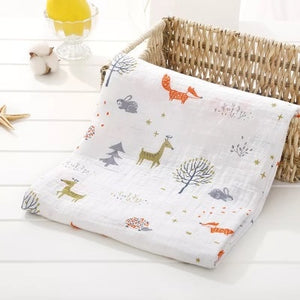 1Pc 100% Cotton Baby muslin blankets,  Soft Newborn Blankets for Bath