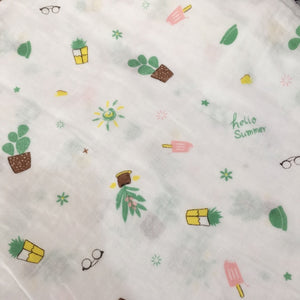 1Pc 100% Cotton Baby muslin blankets,  Soft Newborn Blankets for Bath