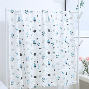 1Pc 100% Cotton Baby muslin blankets,  Soft Newborn Blankets for Bath