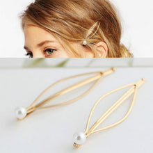 Load image into Gallery viewer, 1Pcs Simple Elegant Style Baitie Pearl Lady&#39;s Golden Hair Clip Hairband Pin Barrette Bride Hairpin Headdress Accessories Styling
