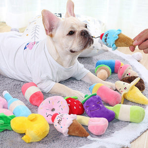 Plush Squeaky pet Toys,  Bite-Resistant,  Cleans Dogs and cats teeth. perfect for Puppy Training