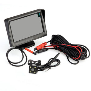 2020 4.3inch LED Display Car Rear View Camera with monitor. Backup, Reverse Camera Kit and Night Vision Fits for 12V Car Electrical System