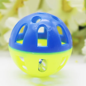 Colourful Pet Toy. Funny Cat Interactive Tinkerbell Ball  Plastic Jingle Ball Pet Action-Play Chasing Ball Toys Supplies