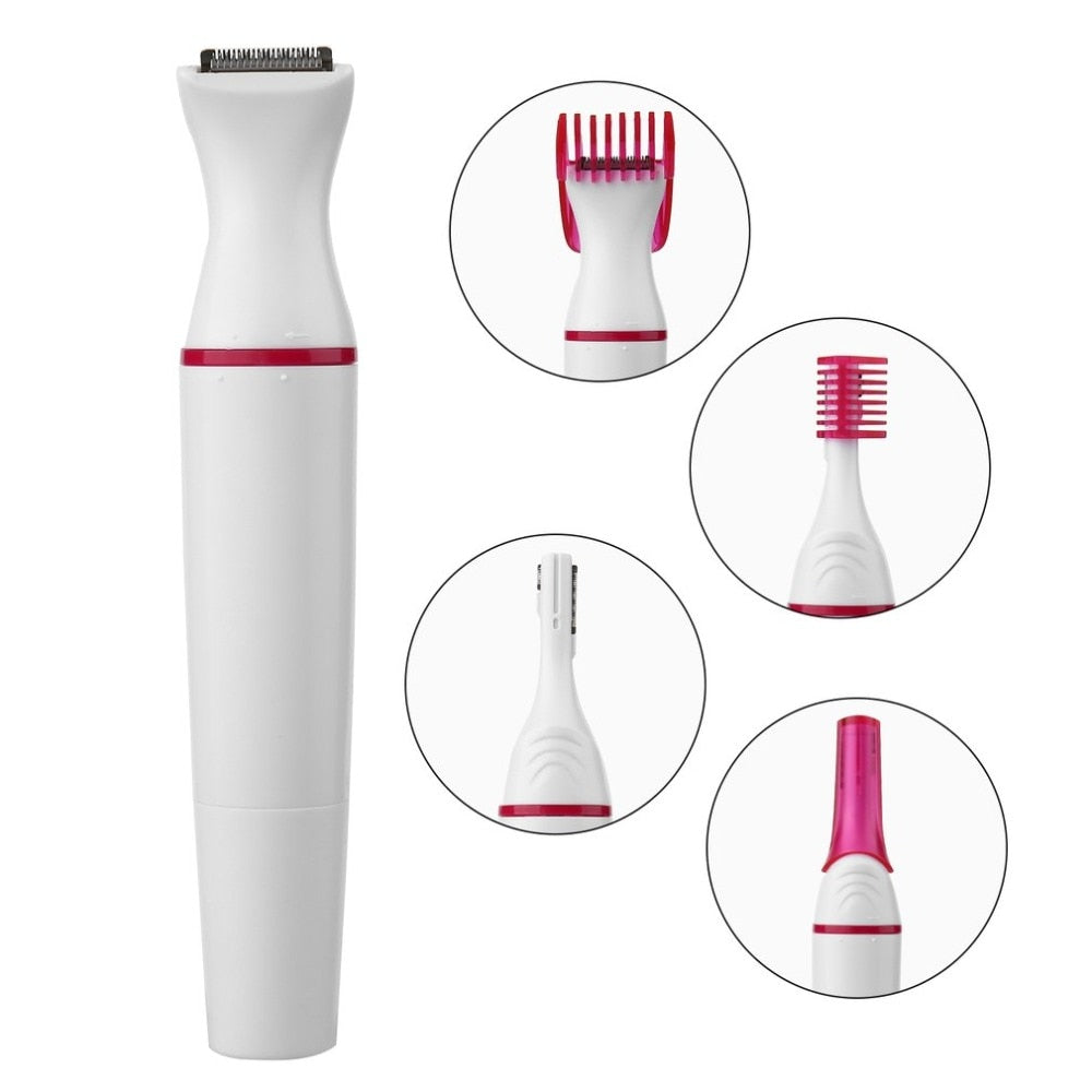 5 in 1 Multi-functional mini electric hair Removal device. Female Shaving Machine. also works s a Trimmer Razor for Eyebrow and Underarm