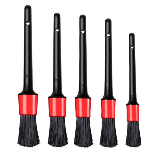 5pcs Car Detailing Brush Auto Cleaning Brushes Car Wash Brush for Car Interior Cleaning Wheel Gap Rims Dashboard Accessories