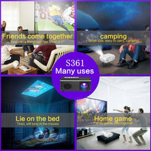 Load image into Gallery viewer, handheld mini projector, Audio and Video with HD Multi functional features, for Laptop Smartphone and Home Theater. home and office
