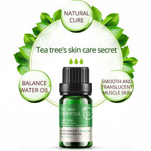 Load image into Gallery viewer, Pure Tea Tree Essential Oil the perfect Acne Treatment and Blackhead Remover. Anti Pimple, Scar, Spots, Facial Massage Oils Remove Melasma
