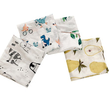 Load image into Gallery viewer, Bamboo Cotton Baby Blankets Newborn Soft Baby Blanket Muslin Swaddle Wrap Feeding Burp Cloth Towel Scarf Baby Stuff 60*60cm
