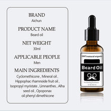 Load image into Gallery viewer, 100% essential beard growth oil, with Natural ingredients.   Hair Loss Products For Men Beard Care Hair Growth Nourishing Beard Care
