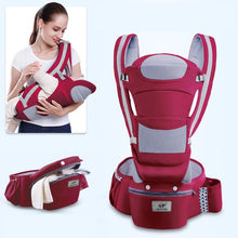 Load image into Gallery viewer, Breathable 3 in 1 Ergonomic Baby Carrier with Wrap Hipseat  [Kangaroo style] perfect for home and Travel
